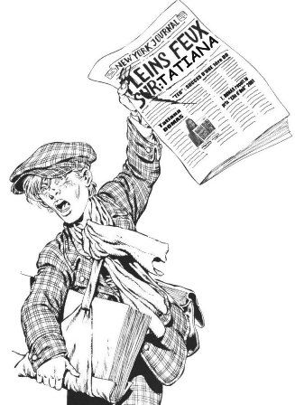 vendeur de journaux presse écrite